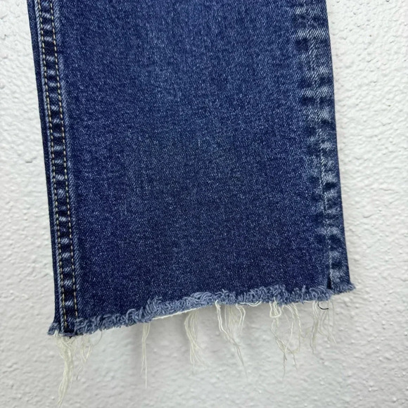 Vigoss Stevie Crop Straight Leg Jeans Sz 28 Blue Vintage Wash Patch Pocket 30x26 - Picture 5 of 9